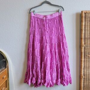 100% Cotton Long Crotchet Skirt